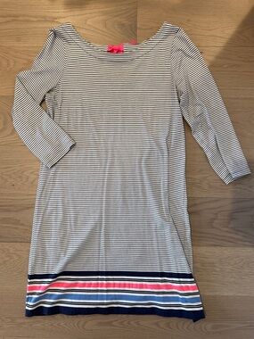 Lilly Pulitzer Striped Cotton Dress with 3/4 Sleeves